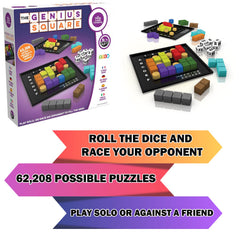Players race to fill the grid on The Genius Square by The Happy Puzzle Company