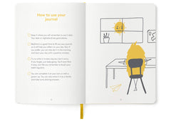 The HappyMe Journal inspiration illustrations engage young readers and spark positive thinking.