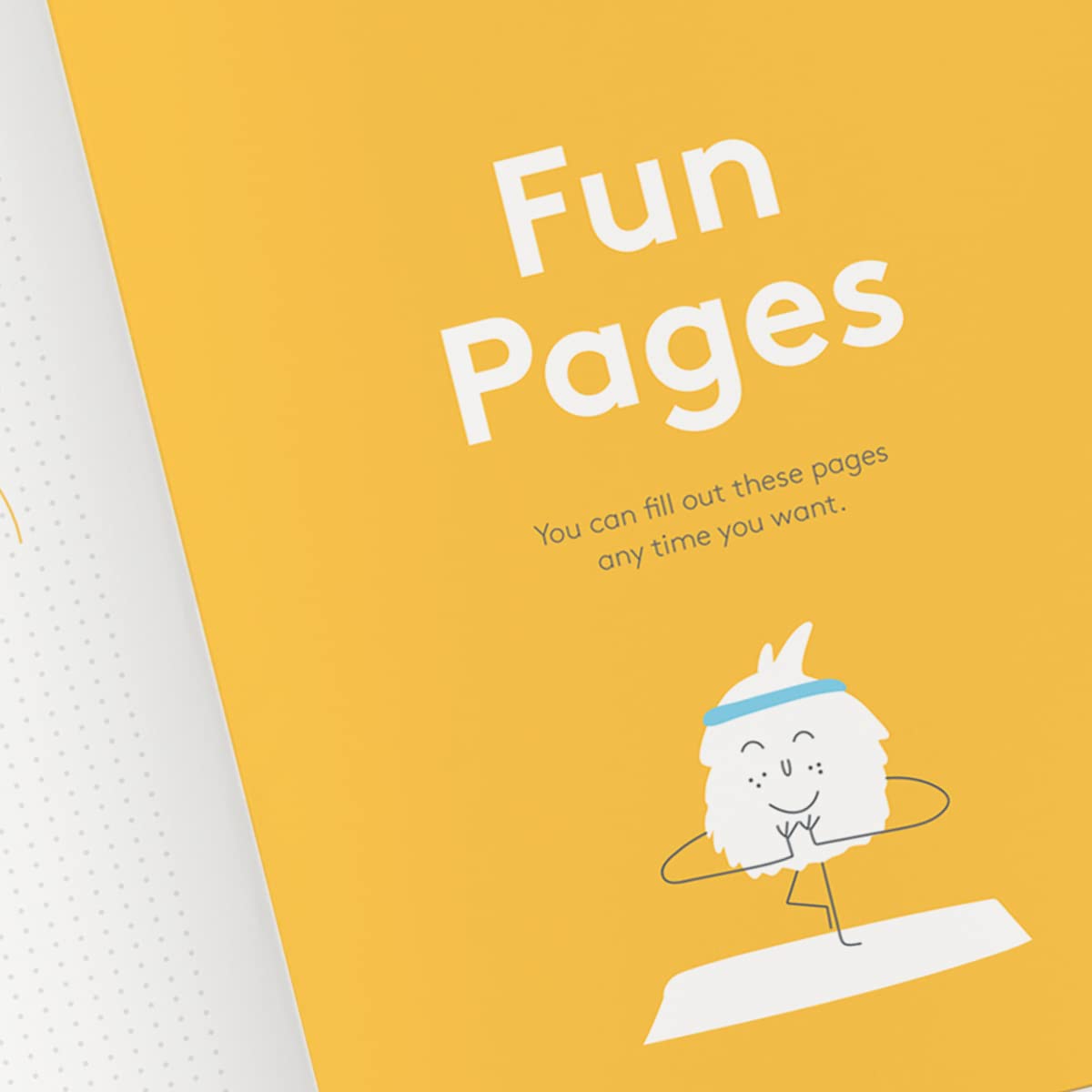 The HappyMe Journal soft lie-flat binding enables easier writing.