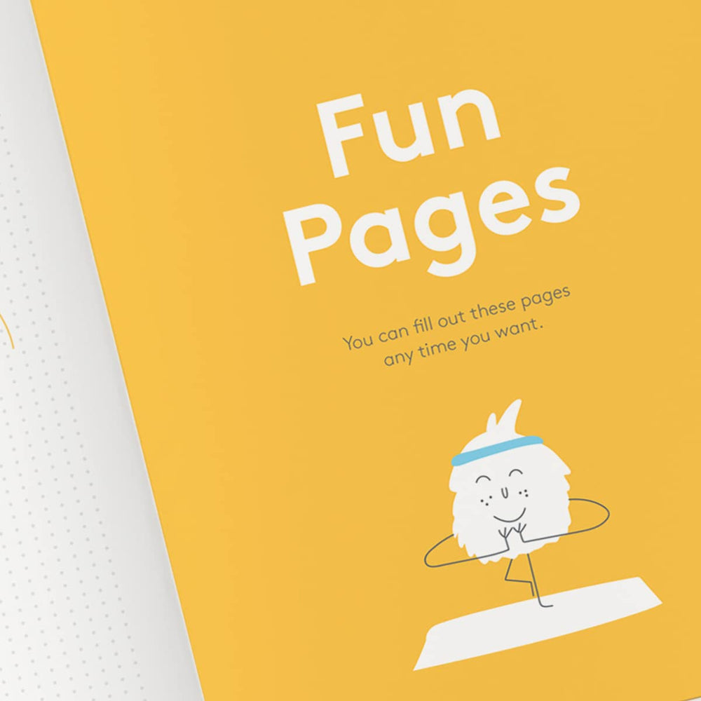 The HappyMe Journal soft lie-flat binding enables easier writing.