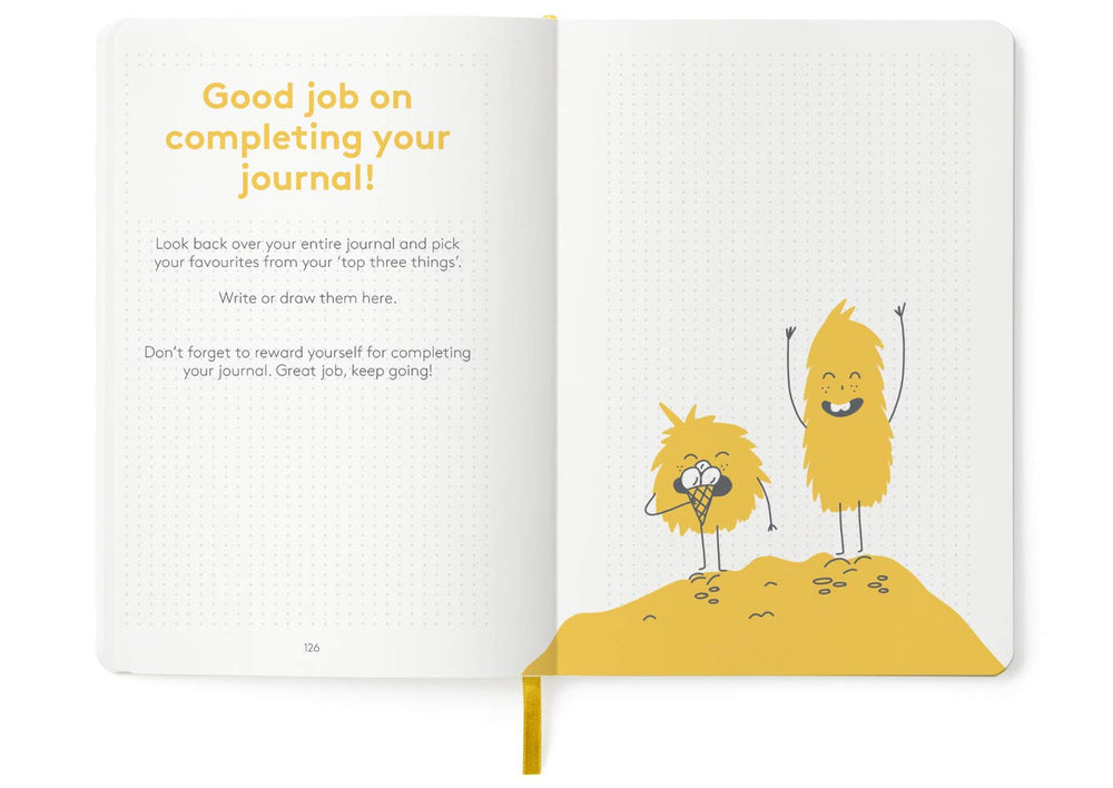 The HappyMe Journal sturdy spine supports daily use at home or in class.