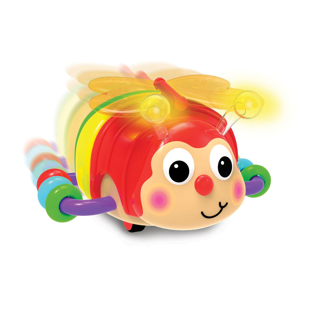 The Learning Journey butterfly activation closeup highlighting easy tap start and fun control
