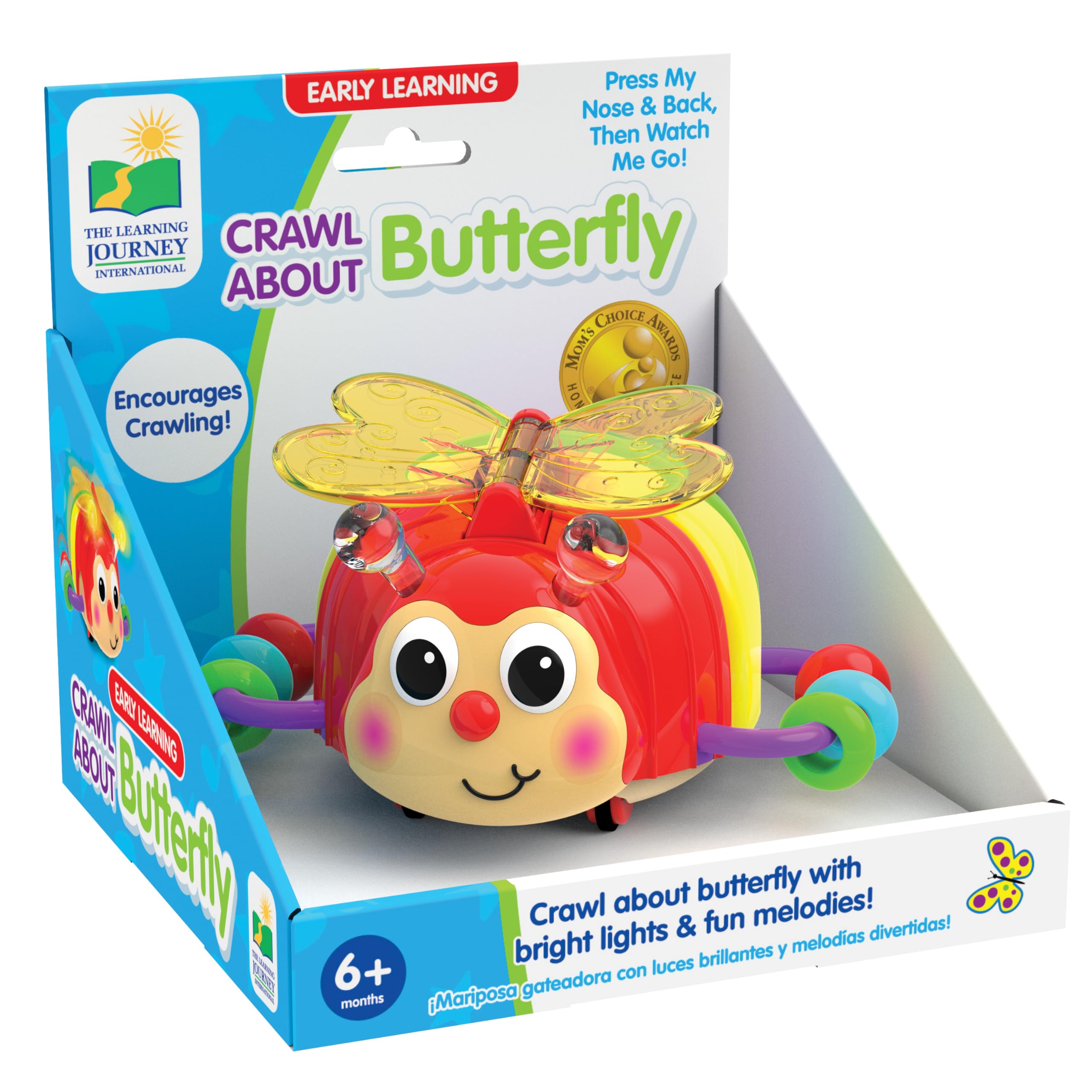 The Learning Journey butterfly front view showing colorful face and lights for engagement