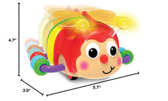 The Learning Journey butterfly on floor with baby crawling illustrating developmental encouragement