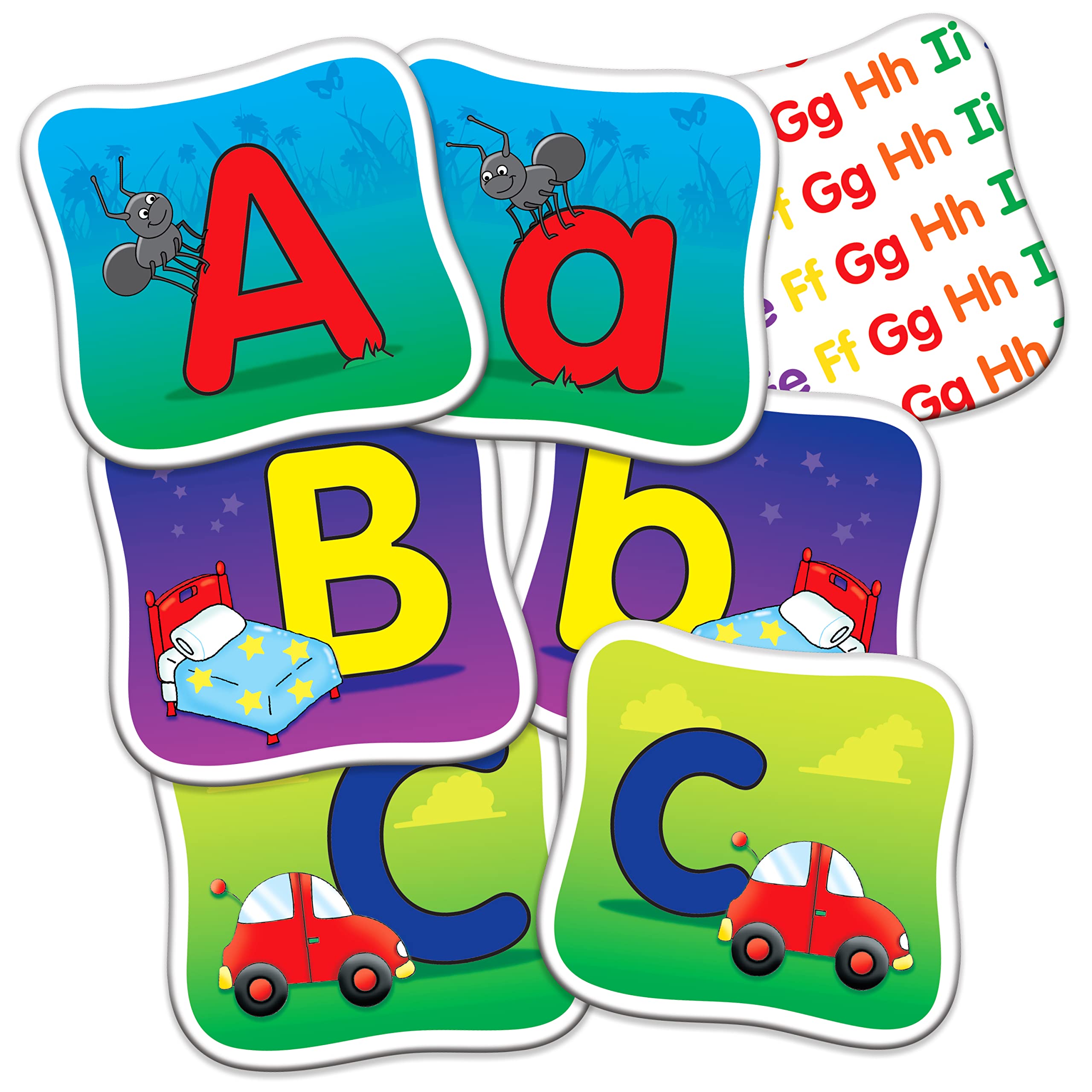 The Learning Journey close-up of illustrated letter art highlighting clear letter shapes and picture cues