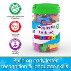 The Learning Journey close-up of linked lowercase tiles highlighting bright colors and texture benefits