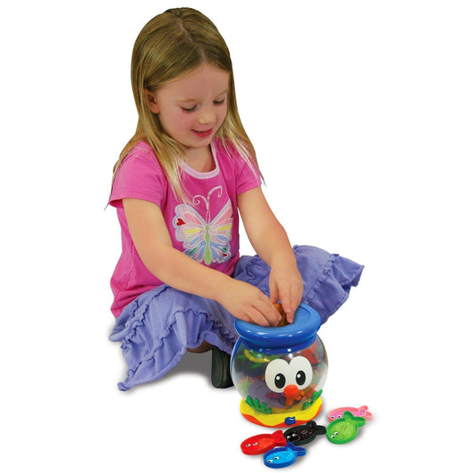The Learning Journey close-up of the ten chunky fish pieces, highlights easy-grip design for toddlers