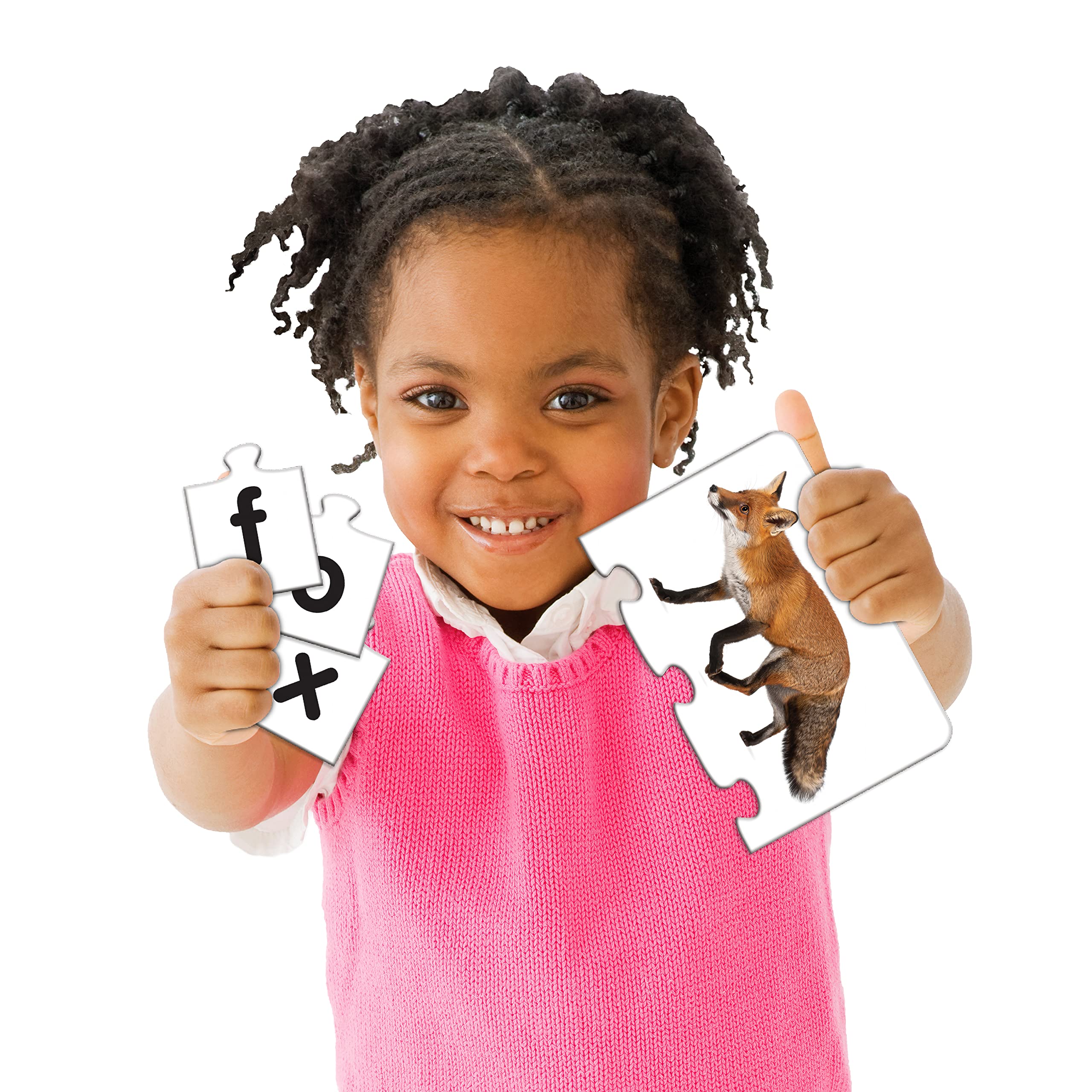 The Learning Journey puzzle held in a hand showing size and easy-grasp pieces for motor skills