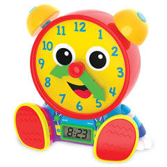 The Learning Journey Telly Jr. front view showing clock face and LCD for hands-on time learning