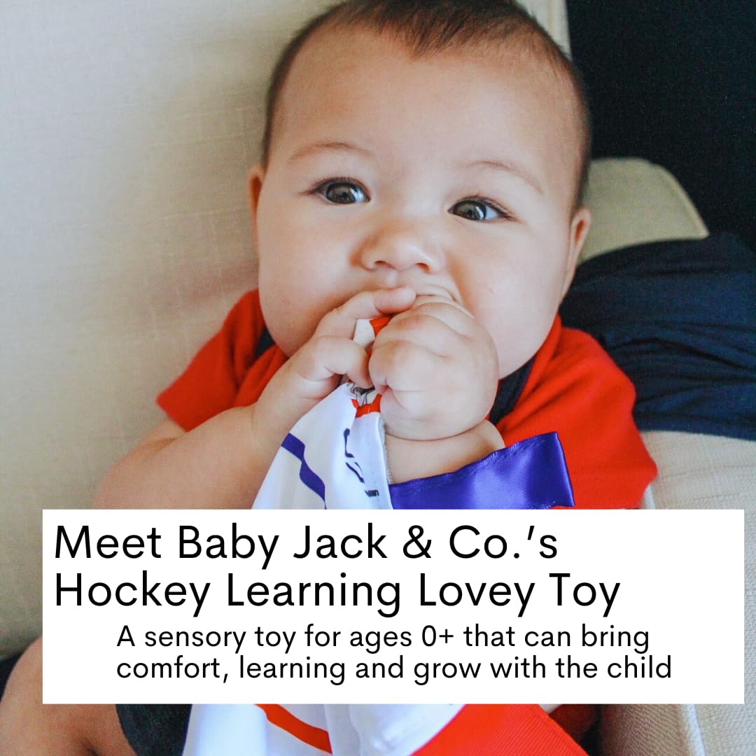 The Learning Lovey crinkle tab close-up highlights safe, snag-free ribbons for little fingers.