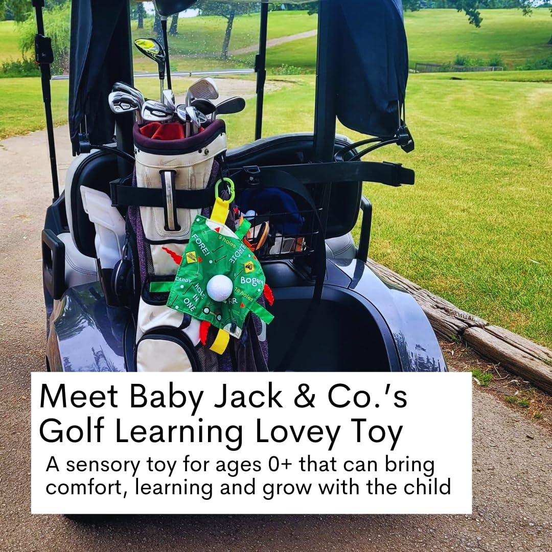 The Learning Lovey sports pattern sensory blanket supports visual and motor play.