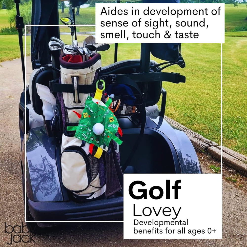 The Learning Lovey stroller attachment toy enables on-the-go learning.