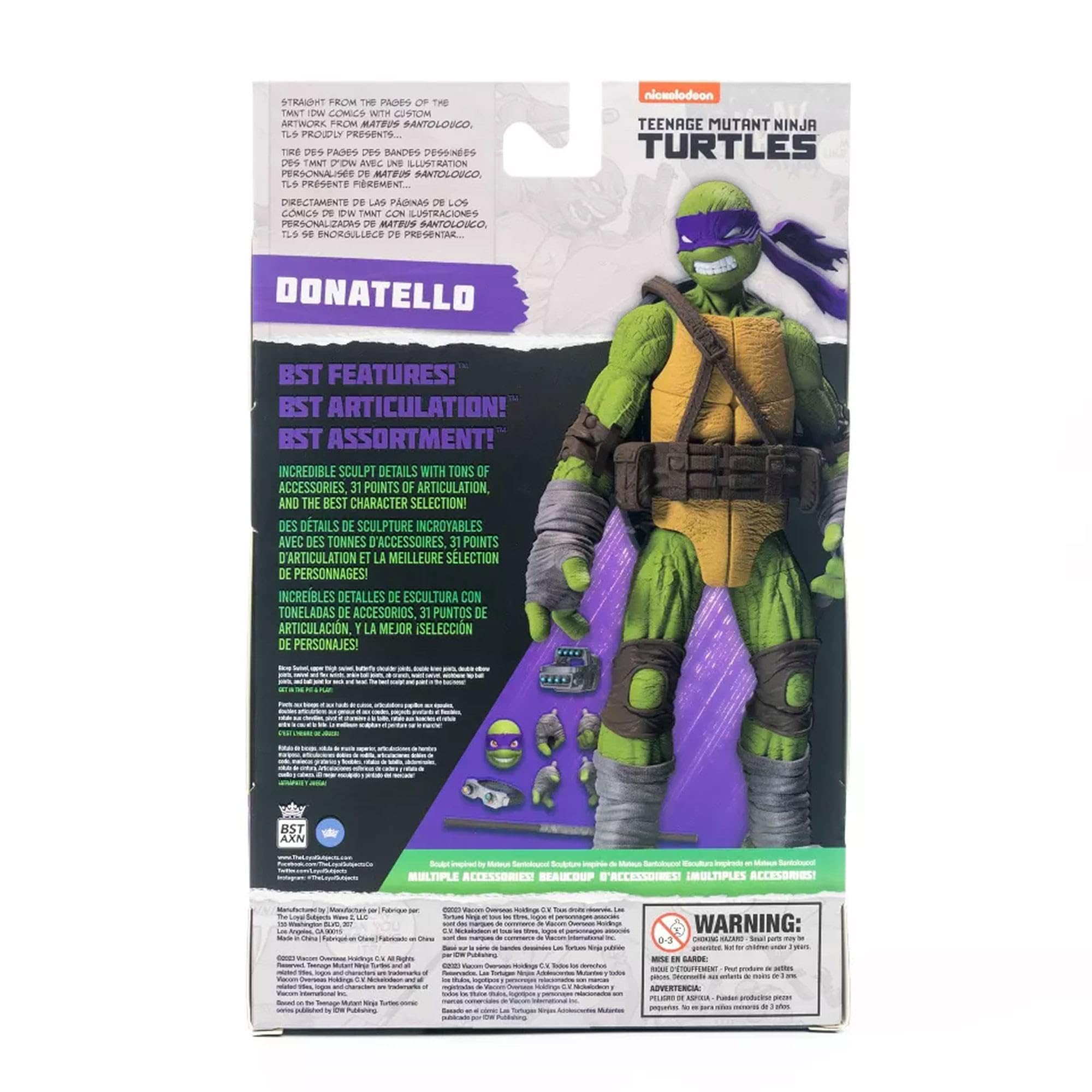 The Loyal Subjects Donatello IDW BST AXN shelf display ready