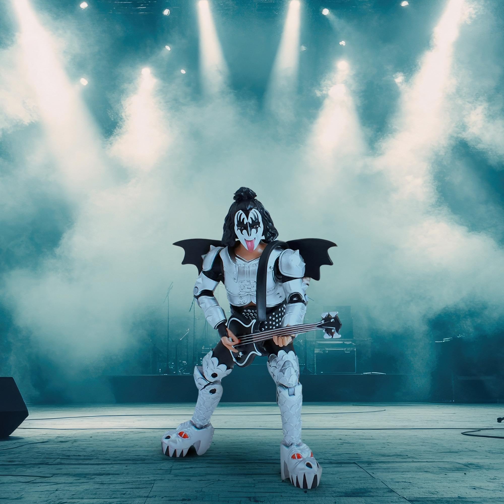 Kiss The Demon on a shelf with ambient lighting for display.