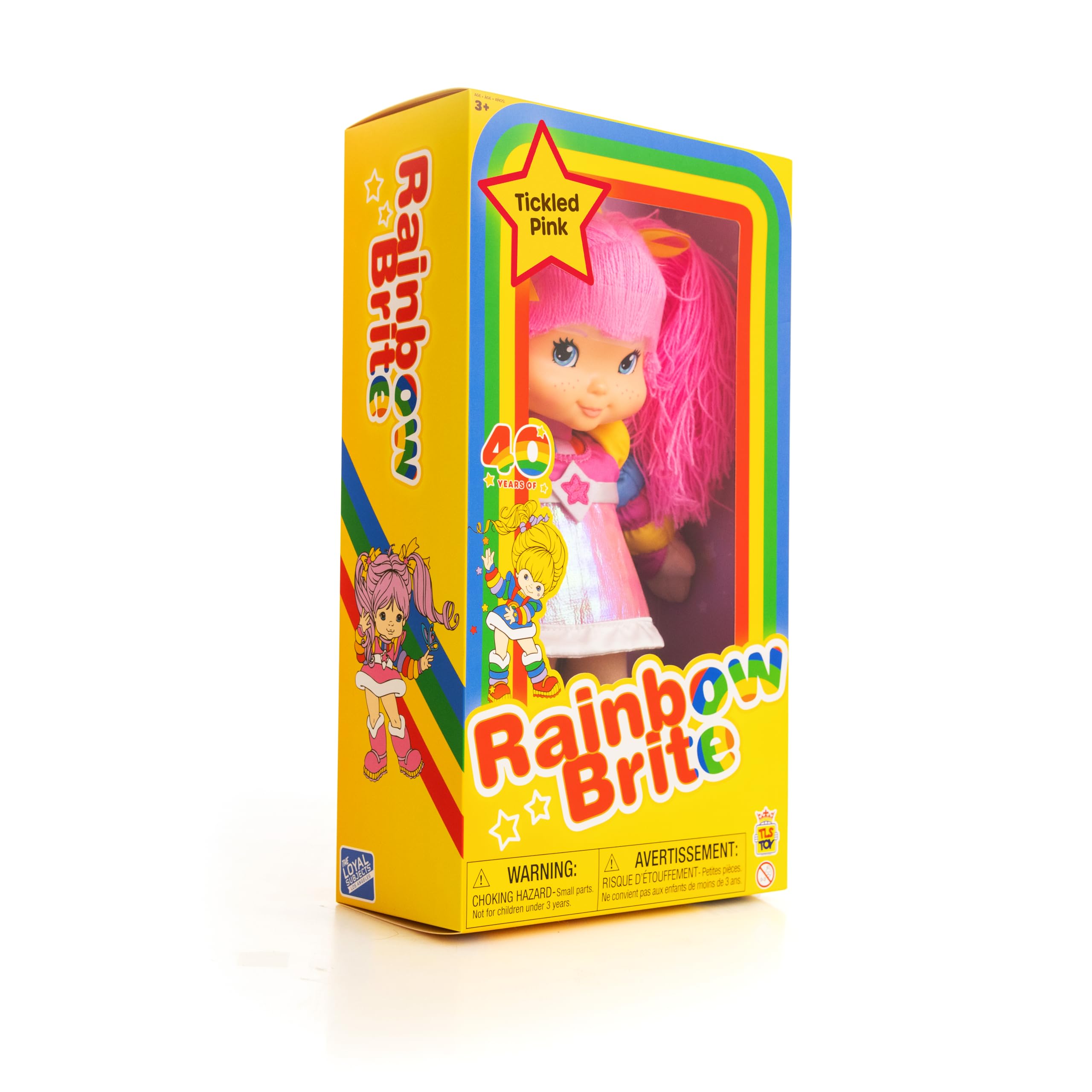 Sticker sheet included with Rainbow Brite Tickled Pink doll enhances storytelling.