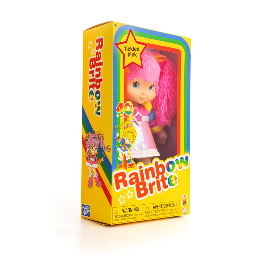 Sticker sheet included with Rainbow Brite Tickled Pink doll enhances storytelling.