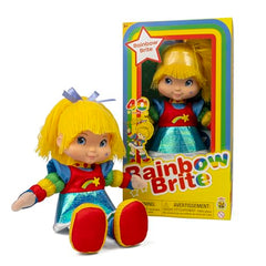 The Loyal Subjects Rainbow Brite fabric clothing, vibrant colors for stylish display.