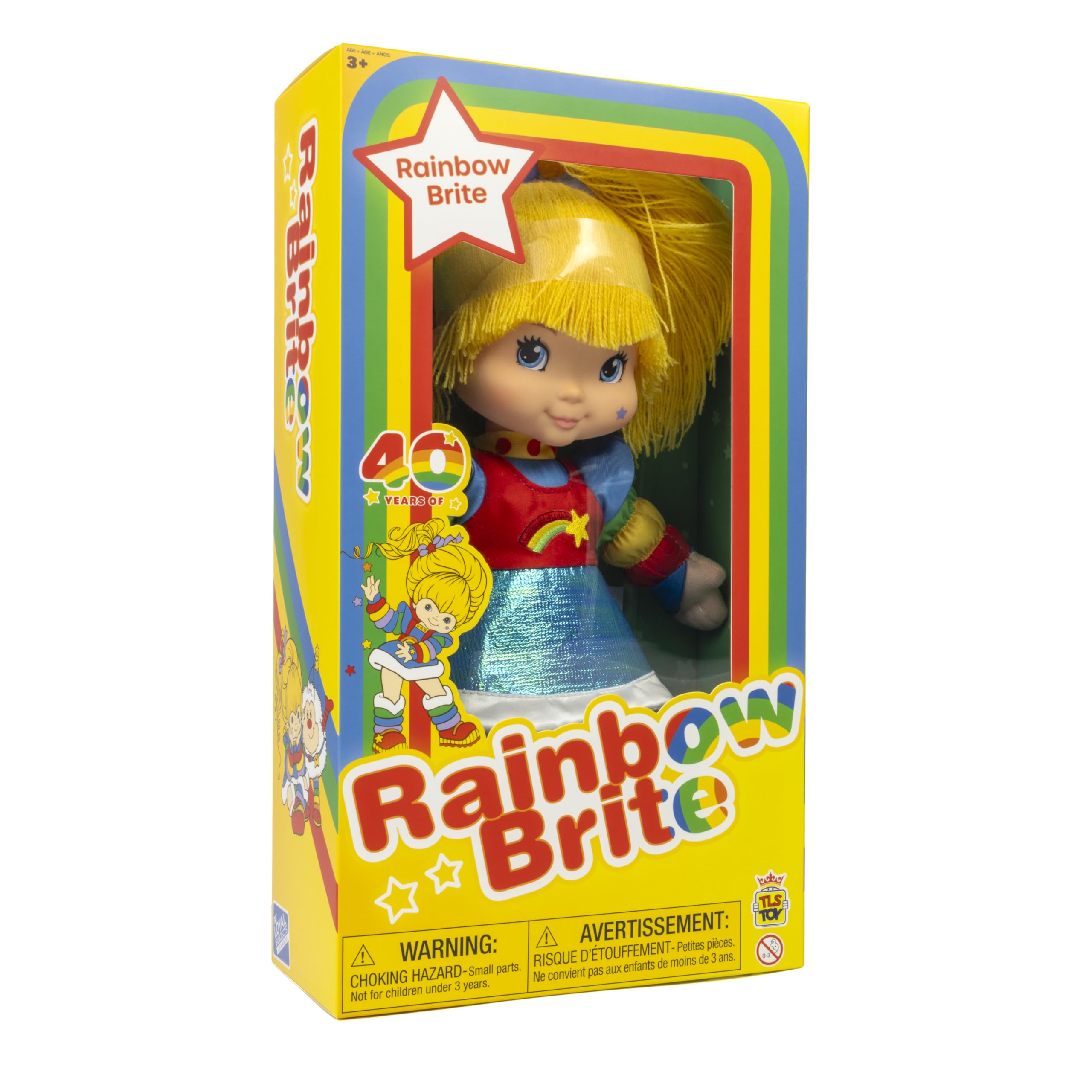The Loyal Subjects Rainbow Brite yellow window gift box, ideal for gift-giving and display.