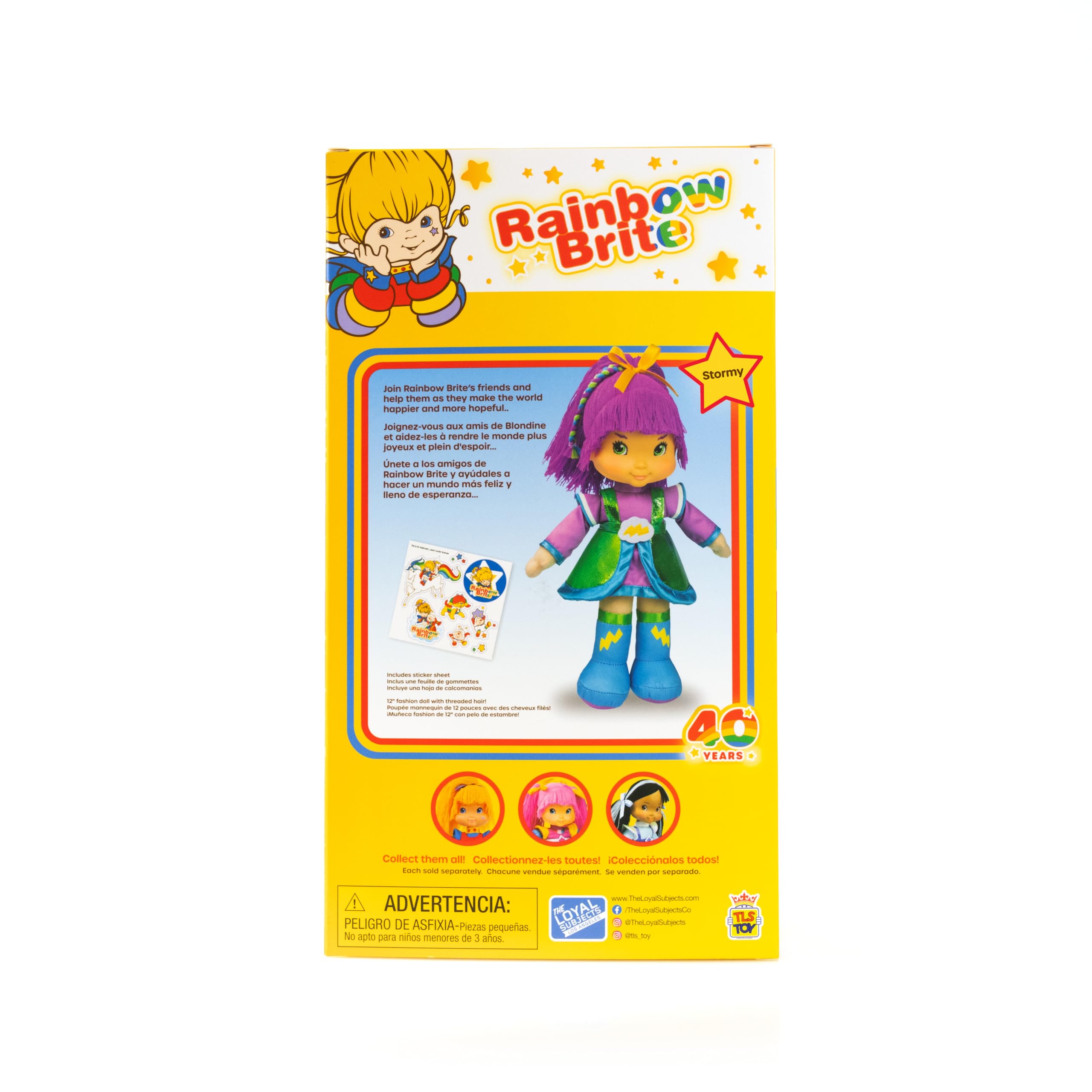 The Loyal Subjects Rainbow Brite Stormy box showcases a gift-ready keepsake design.
