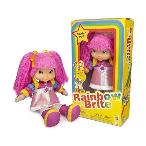 The Loyal Subjects Rainbow Brite Tickled Pink doll wearing vibrant fabric clothing.