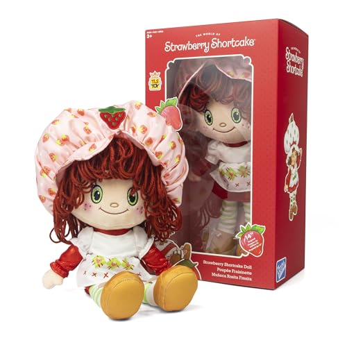 The Loyal Subjects Strawberry Shortcake with looped yarn hair for gentle cuddles.