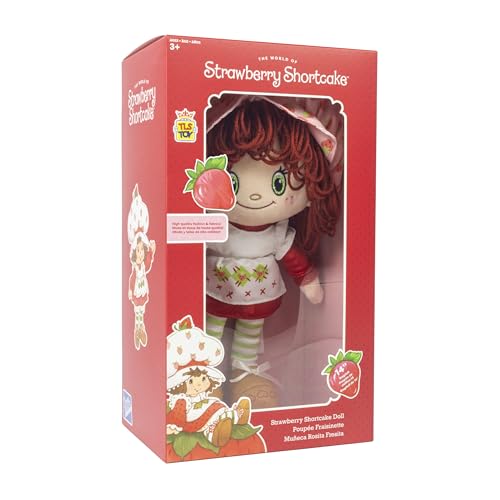 The Loyal Subjects Strawberry Shortcake in silky bonnet for comforting bedtime moments.