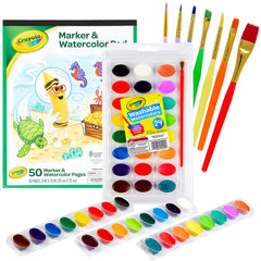 The Mega Deals watercolor set with 24 vibrant colors for kids ready to start painting