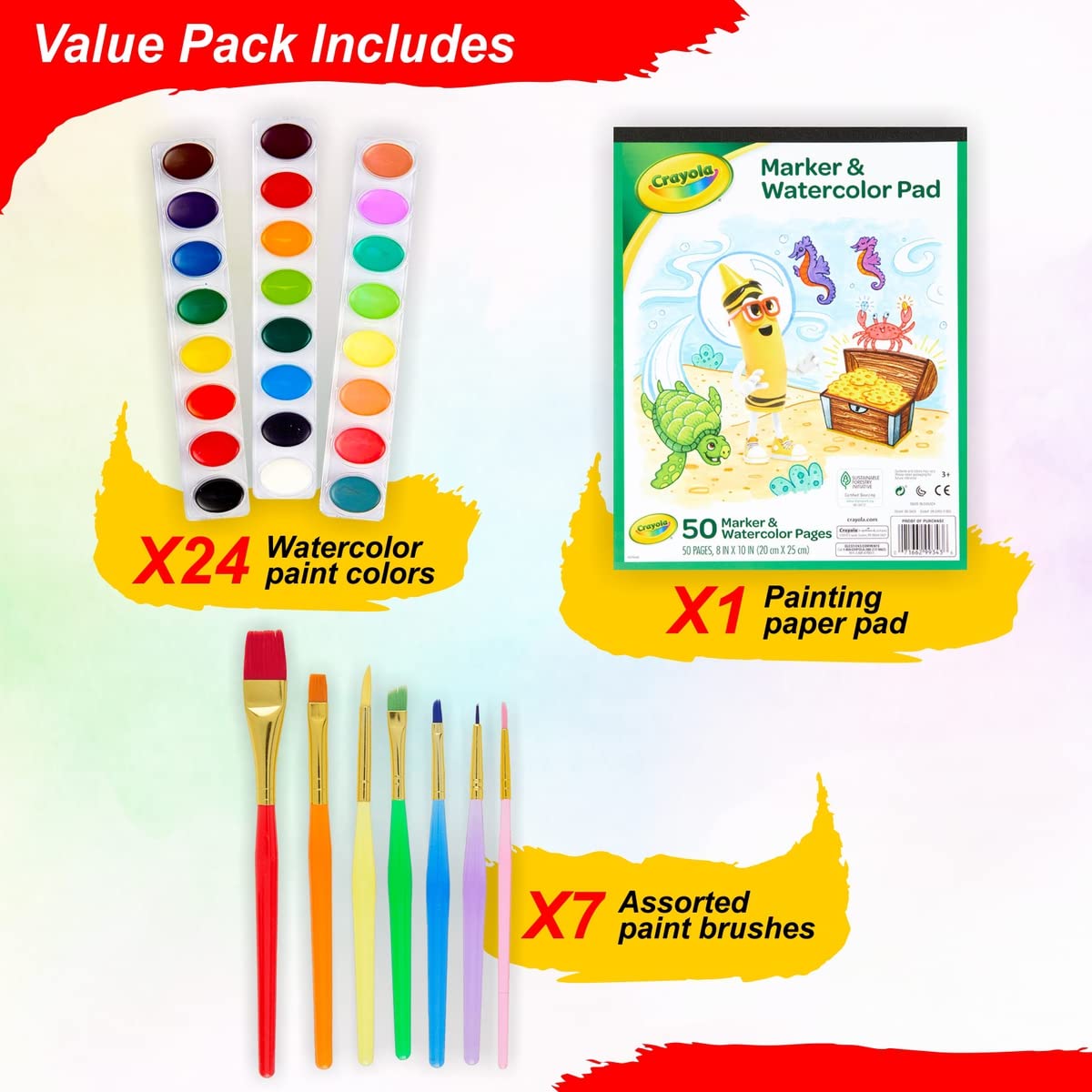 The Mega Deals 50 sheet watercolor paper pad sturdy for bold washes