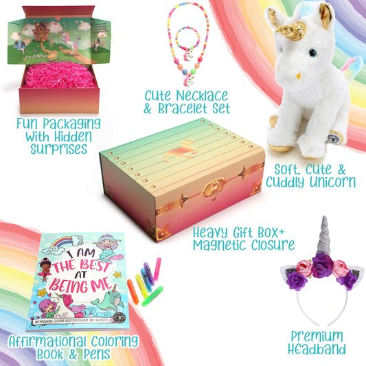 Keepsake unicorn treasure chest for toy storage after unboxing