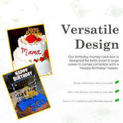 The Money Cake in action, a cake surprise with cash.