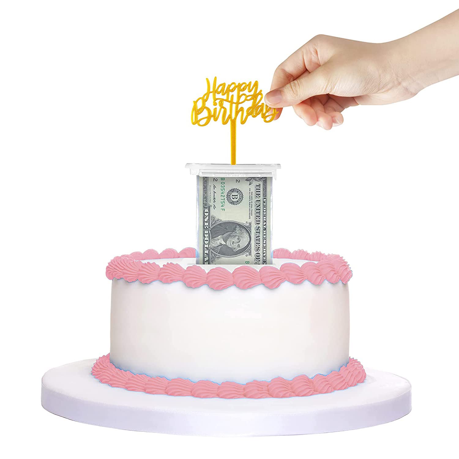 The Money Cake pull-out kit outer view for seamless birthday surprises.