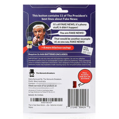 The Monocle Breakers button packaging shows battery included convenience.