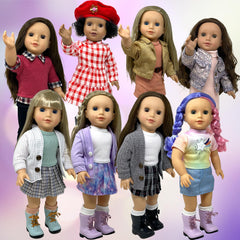 The New York Doll Collection 18in doll with long hair ready to brush and style.