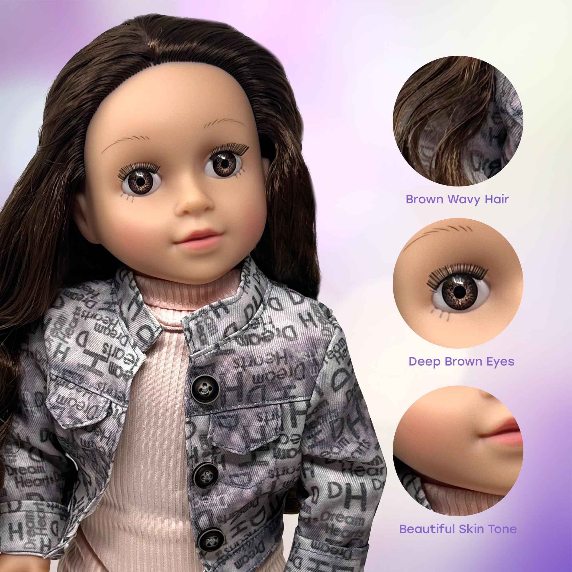 The New York Doll Collection 18in doll safety tested for kid-friendly play.