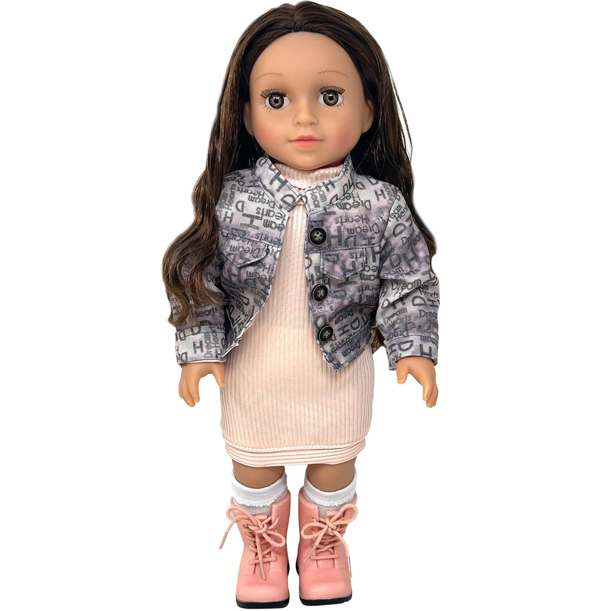 The New York Doll Collection 18in doll with soft body for gentle, imaginative play.