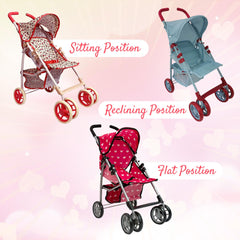 The New York Doll Collection 28-inch stroller folded frame, portable for travel