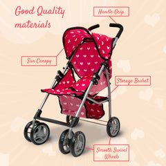 The New York Doll Collection 28-inch stroller storage basket, undercarriage organizer