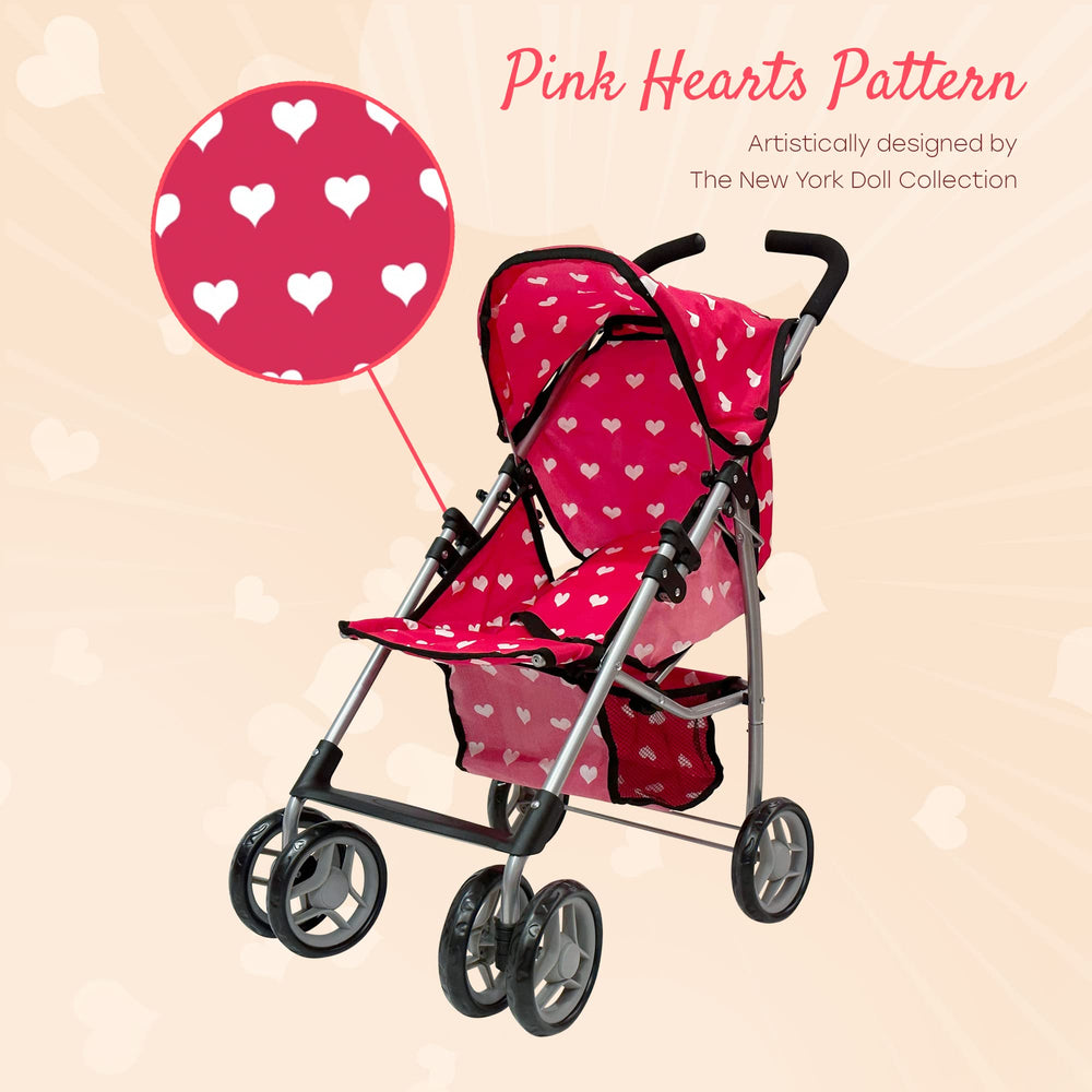 The New York Doll Collection 28-inch stroller swivel wheels, smooth maneuverability