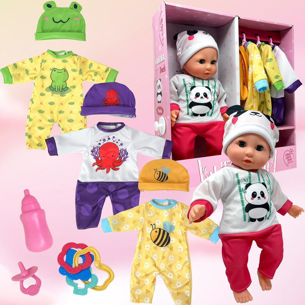 The New York Doll Collection yellow honeybee outfit for colorful play