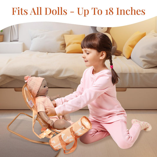 The New York Doll Collection baby doll crib stroller set, sturdy and ready for daily pretend play.