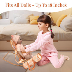 The New York Doll Collection baby doll crib stroller set, sturdy and ready for daily pretend play.