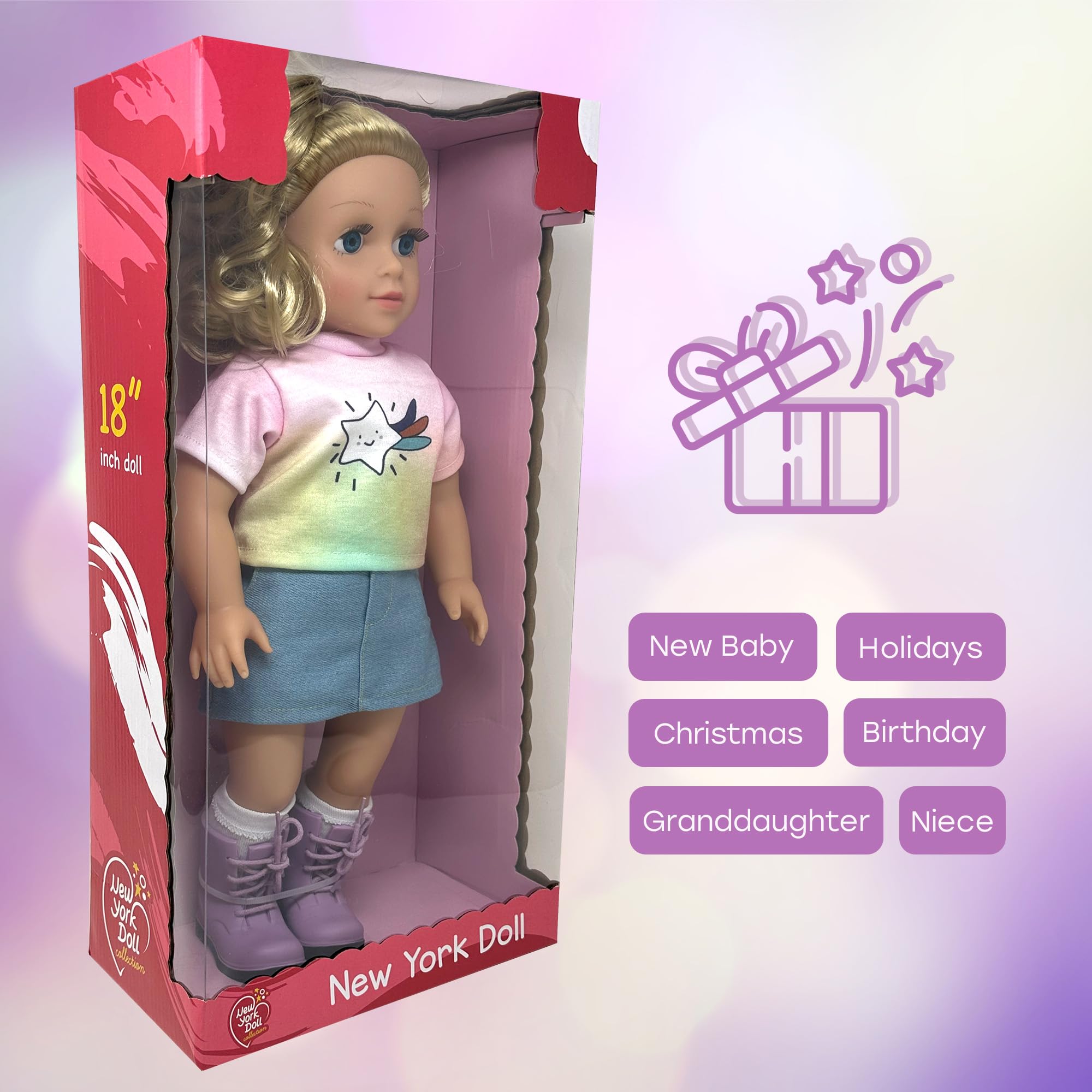 The New York Doll Collection features diverse appearances for inclusive play.