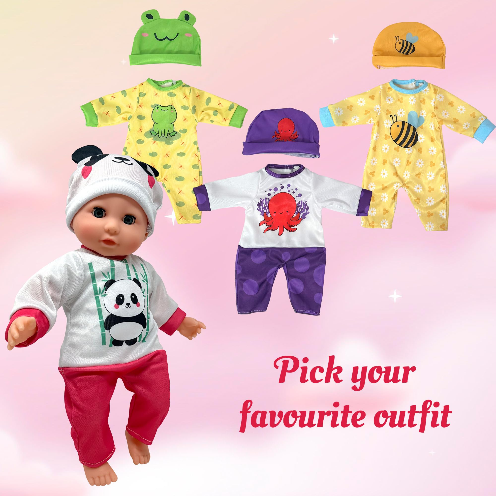 The New York Doll Collection pacifier bottle and accessories for nurturing play
