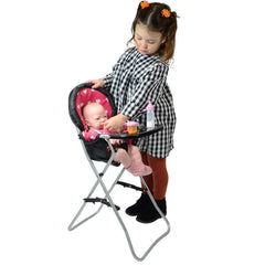 The New York Doll Collection fabric-covered chair provides soft, washable seating for dolls