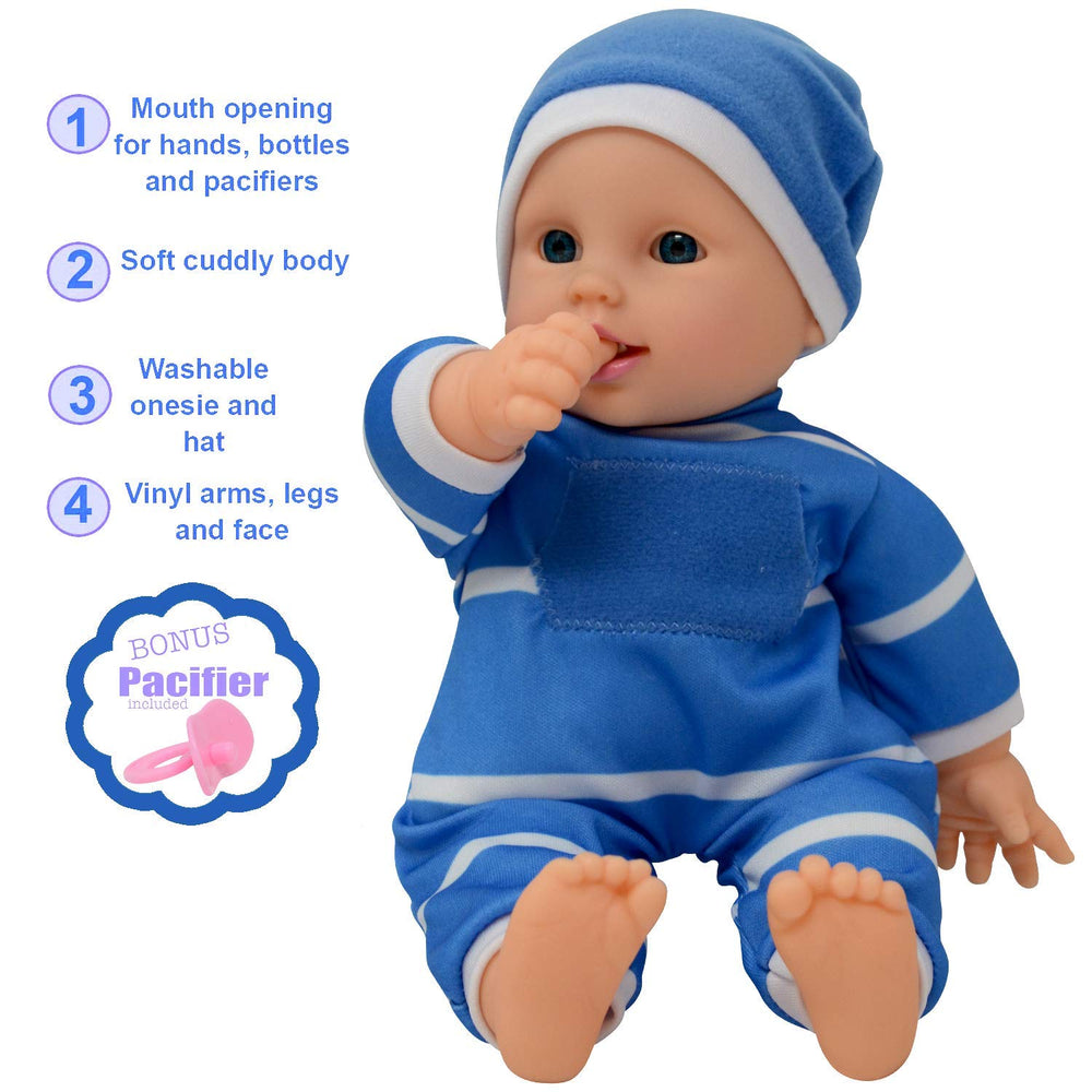 The New York Doll Collection hand-washable doll for easy cleanup after play.