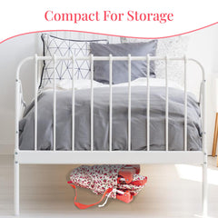 The New York Doll Collection portable doll bed ready for travel.