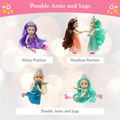 The New York Doll Collection princess ballgowns tiara and jewelry add regal flair