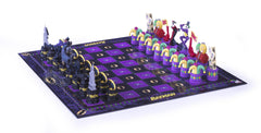 The Noble Collection Batman chess set Joker cards shown for thematic bonuses.