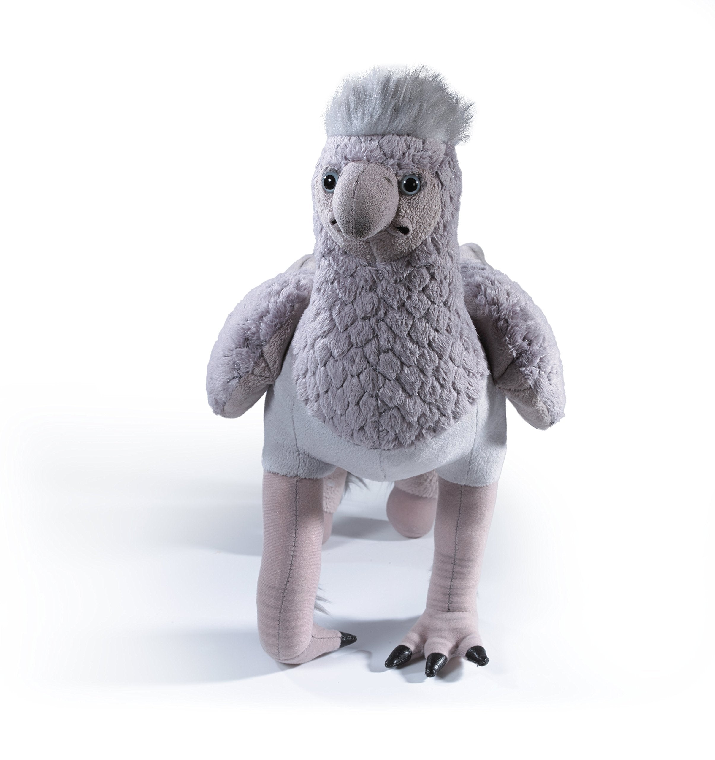 The Noble Collection Buckbeak plush stitching close-up emphasizes durability for everyday play.