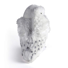 The Noble Collection Hedwig plush face close-up, expressive eyes for display.